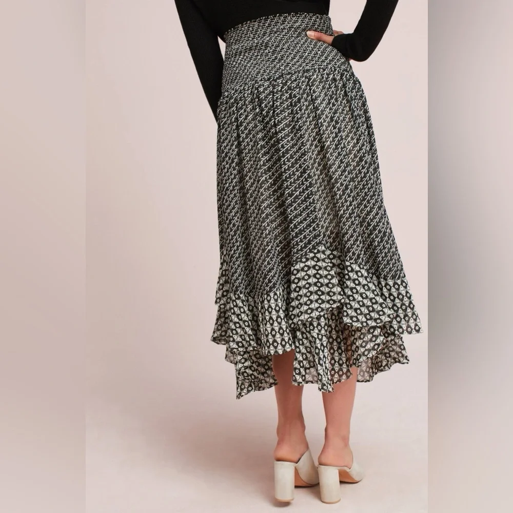 Anthropologie | Akemi + Kin Theola Smocked Waist Maxi Skirt M - Picture 3 of 9